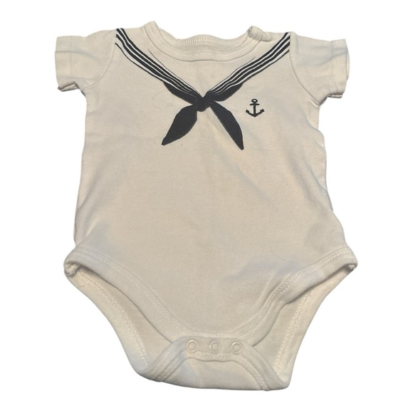 Nautical Cream Baby Onesie - Picture 1 of 3